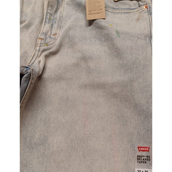 Levi’s 550 ‘92 Men's Relaxed Taper Fit Jeans With Paintmark Details Size 32x30 - Picture 15 of 16